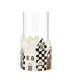 New Mackenzie-Childs Gingerbread Village Pillar Candle Holder